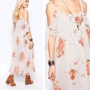 Free People Tied To You- Off-Shoulder Maxi Dress